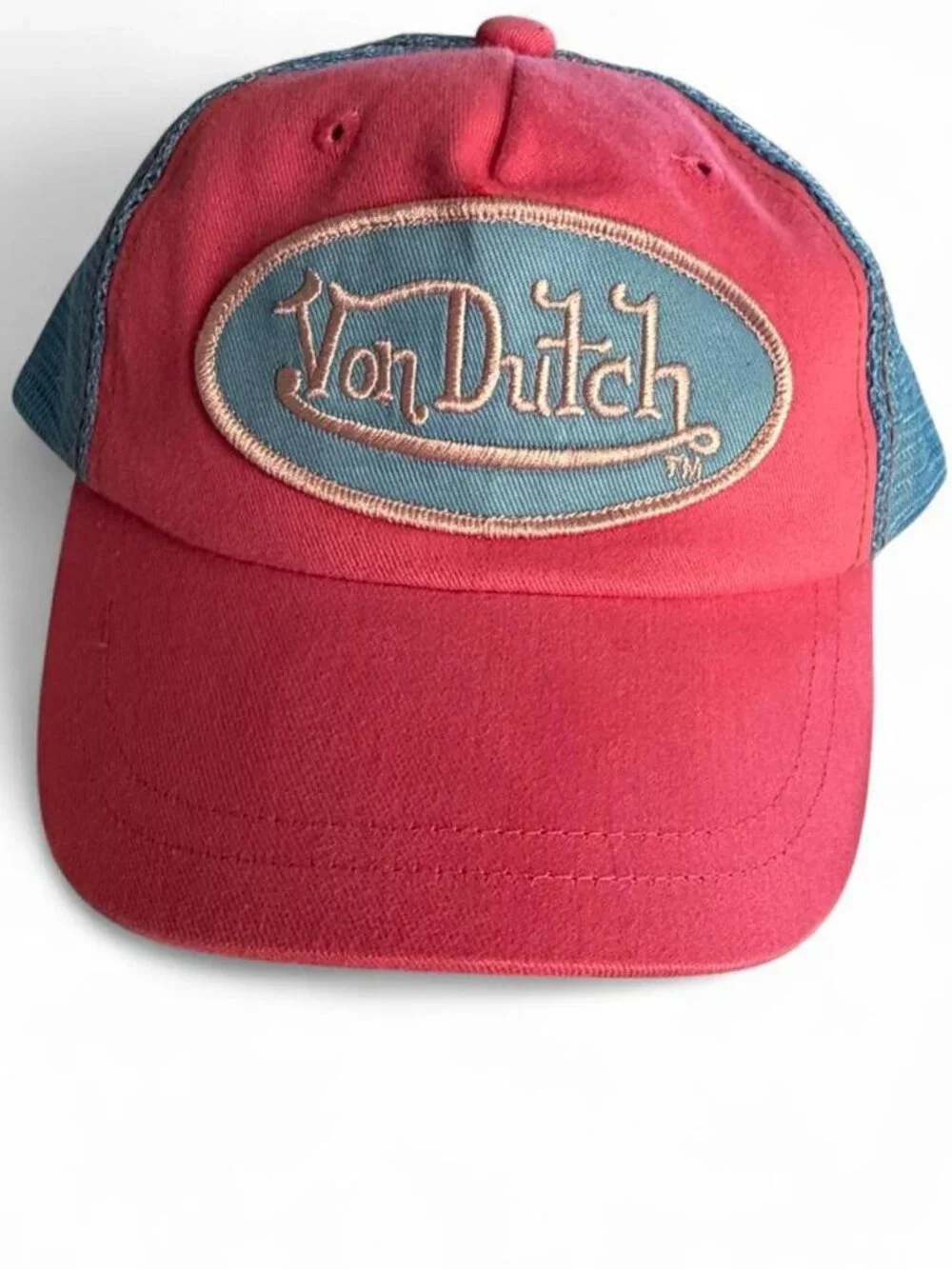 Vintage Von Dutch Kids Trucker Hat Pink Blue Mesh Snapback Cap Youth Youthful
